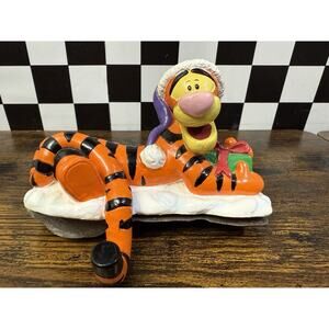 Vintage Disney Tigger in Christmas Hat Stocking Hanger Holder Winnie the Pooh